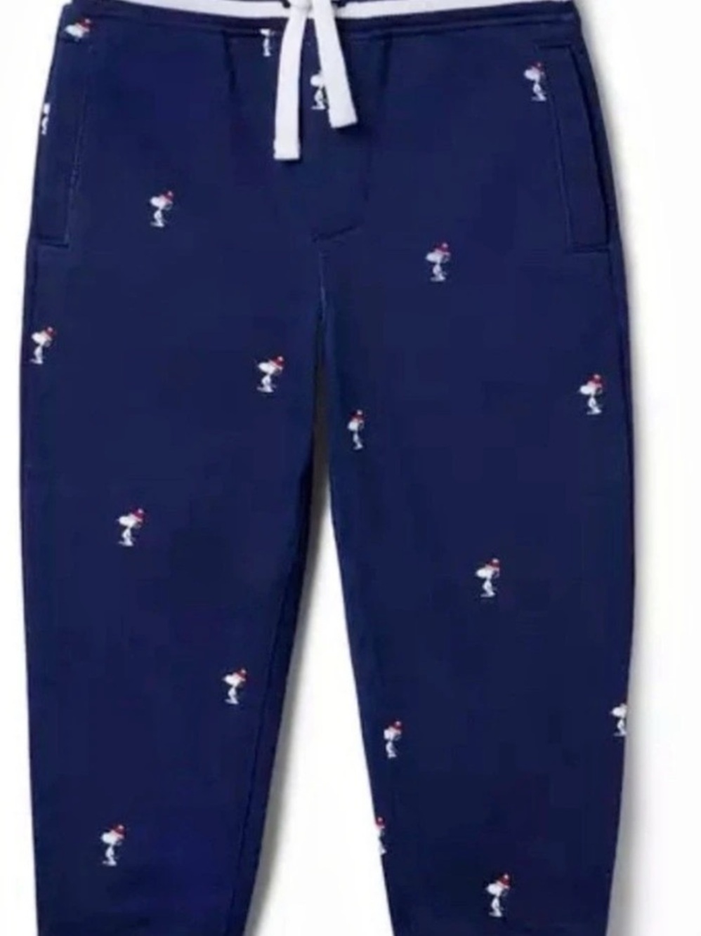 Janie and Jack PEANUTS Snoopy Holiday Jogger Kids Blue Jogger Pants